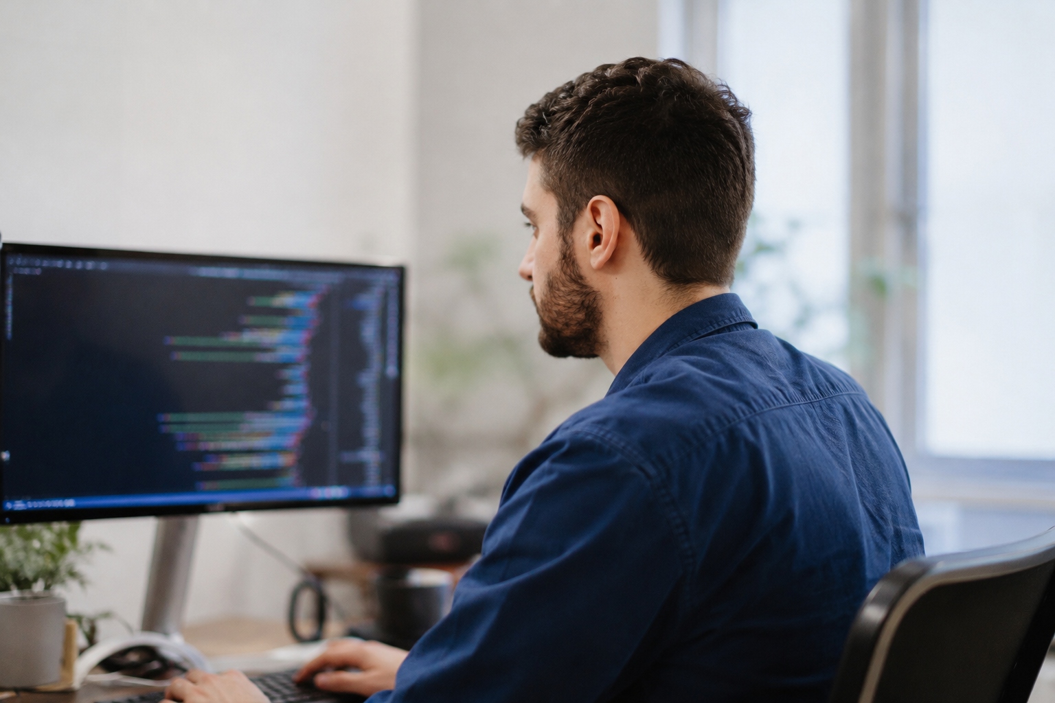 Espace de travail d'un développeur web